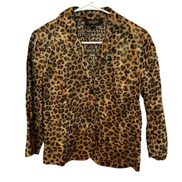 Peck & Peck Petite Animal Print Light Jacket Excellent Condition Small - Picture 1 of 7